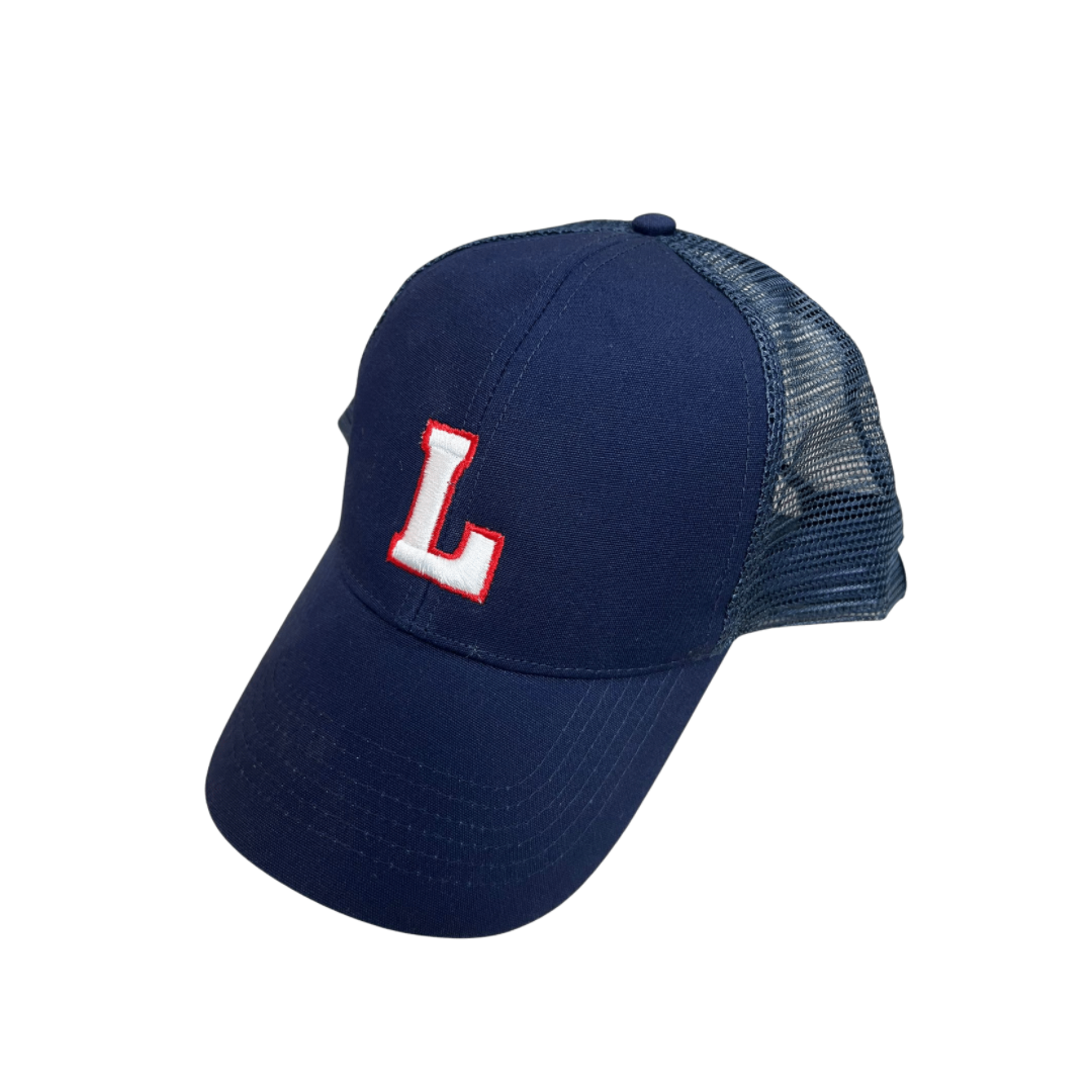 Gorra trucker ECO con inicial - MARINO