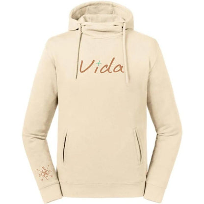 Sudadera UNISEX con capucha y cuello "VIDA"