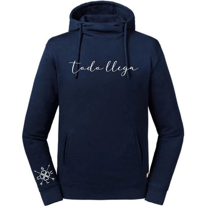 Sudadera UNISEX con capucha y cuello "Todo llega"