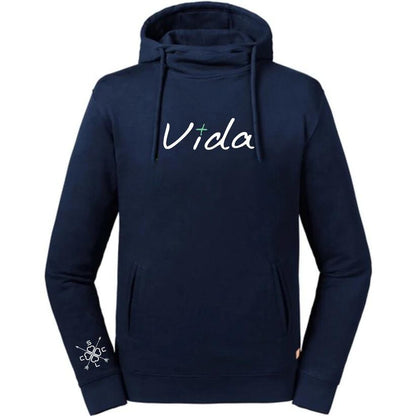 Sudadera UNISEX con capucha y cuello "VIDA"