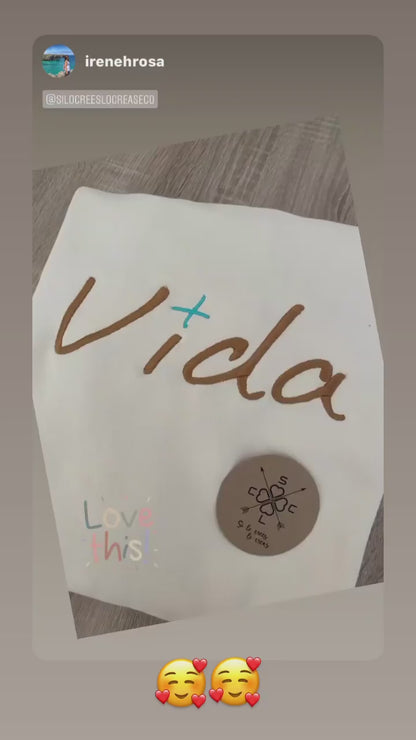 Sudadera UNISEX con capucha y cuello "VIDA"