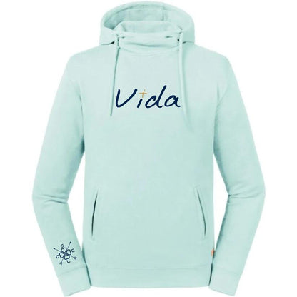 Sudadera UNISEX con capucha y cuello "VIDA"