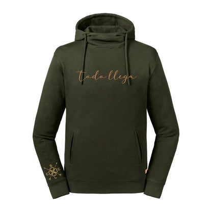 Sudadera UNISEX con capucha y cuello "Todo llega"