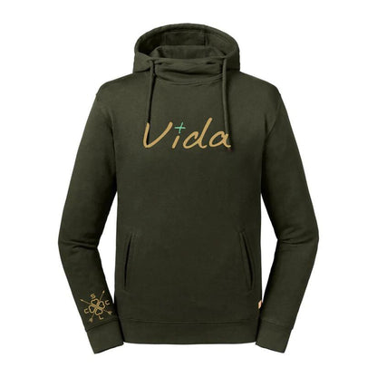 Sudadera UNISEX con capucha y cuello "VIDA"