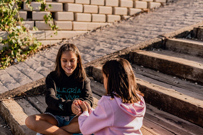 SUDADERA UNISEX CON CAPUCHA NIÑ@S "ALEGRÍA DE VIVIR"